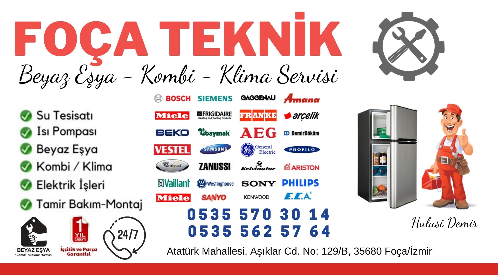 foça beyaz eşya tamir servisi